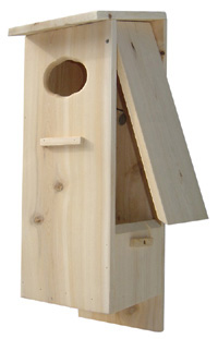 split door wood duck house